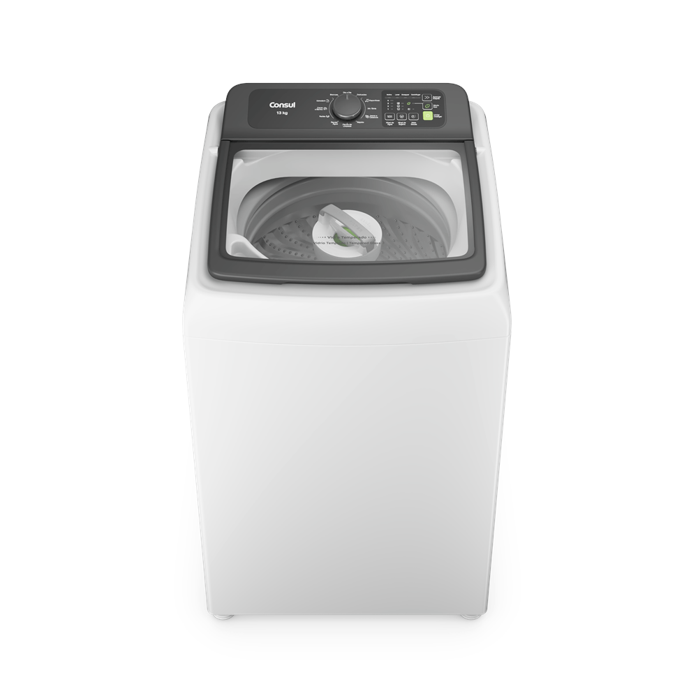 A Lavadora 13kg mais compacta do mercado, lava até seu edredom[5] sem ocupar muito espaço na sua casa.