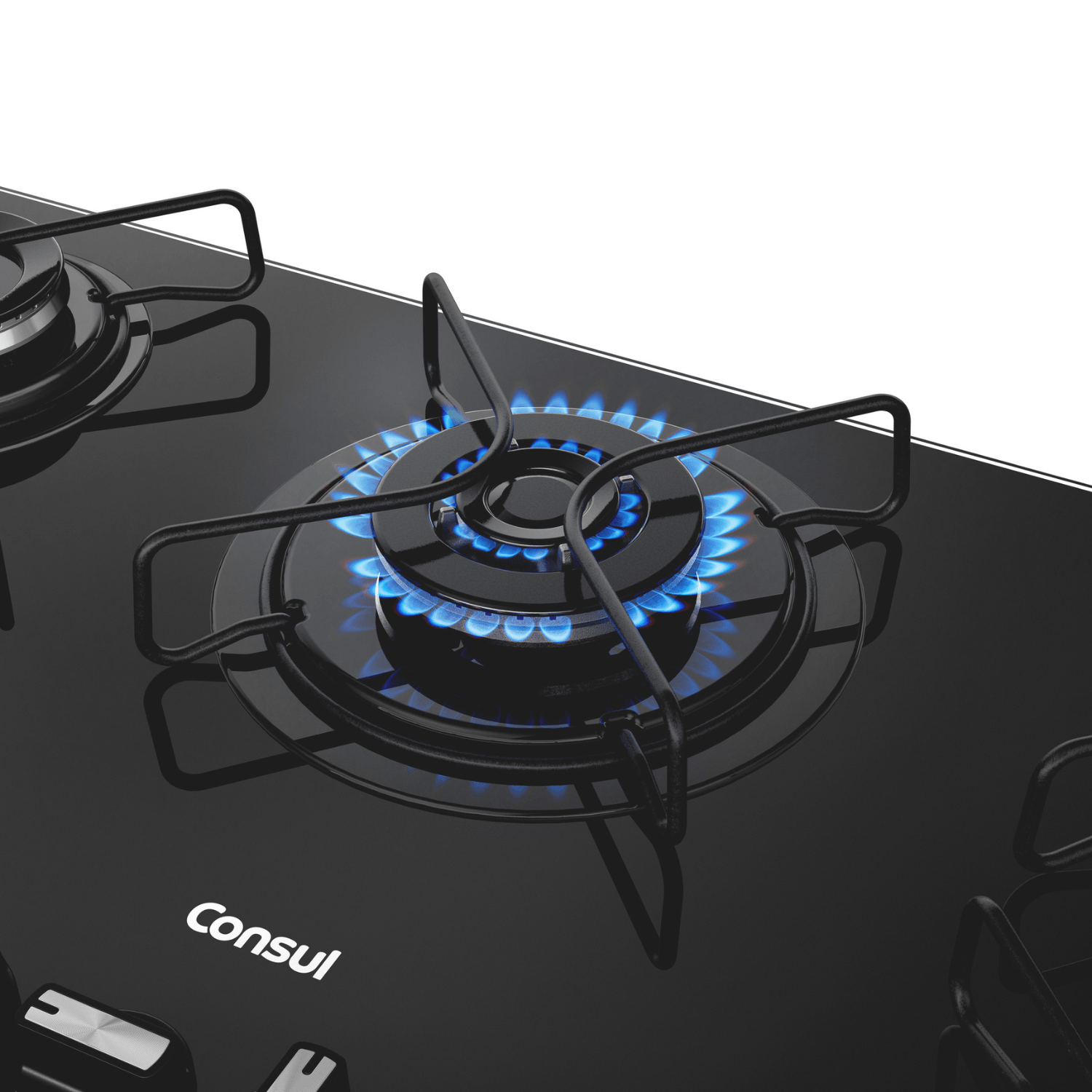 O cooktop Consul dá conta de qualquer rotina. Para preparos mais rápidos, use a Mega Chama; para receitas delicadas, como brigadeiro, use a Chama Suave.