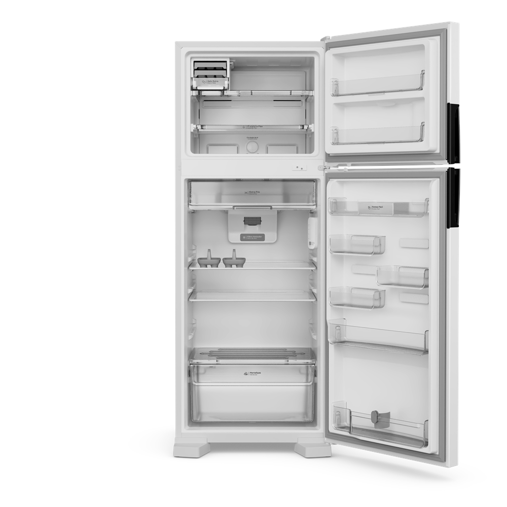 Uma geladeira tão bem pensada que tem um espaço reservado para guardar alimentos frescos que precisam de maior refrigeração e cuidado.