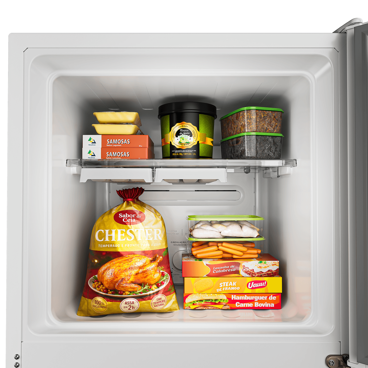 Um freezer do tamanho que você precisa: chega de malabarismo para organizar seus congelados.