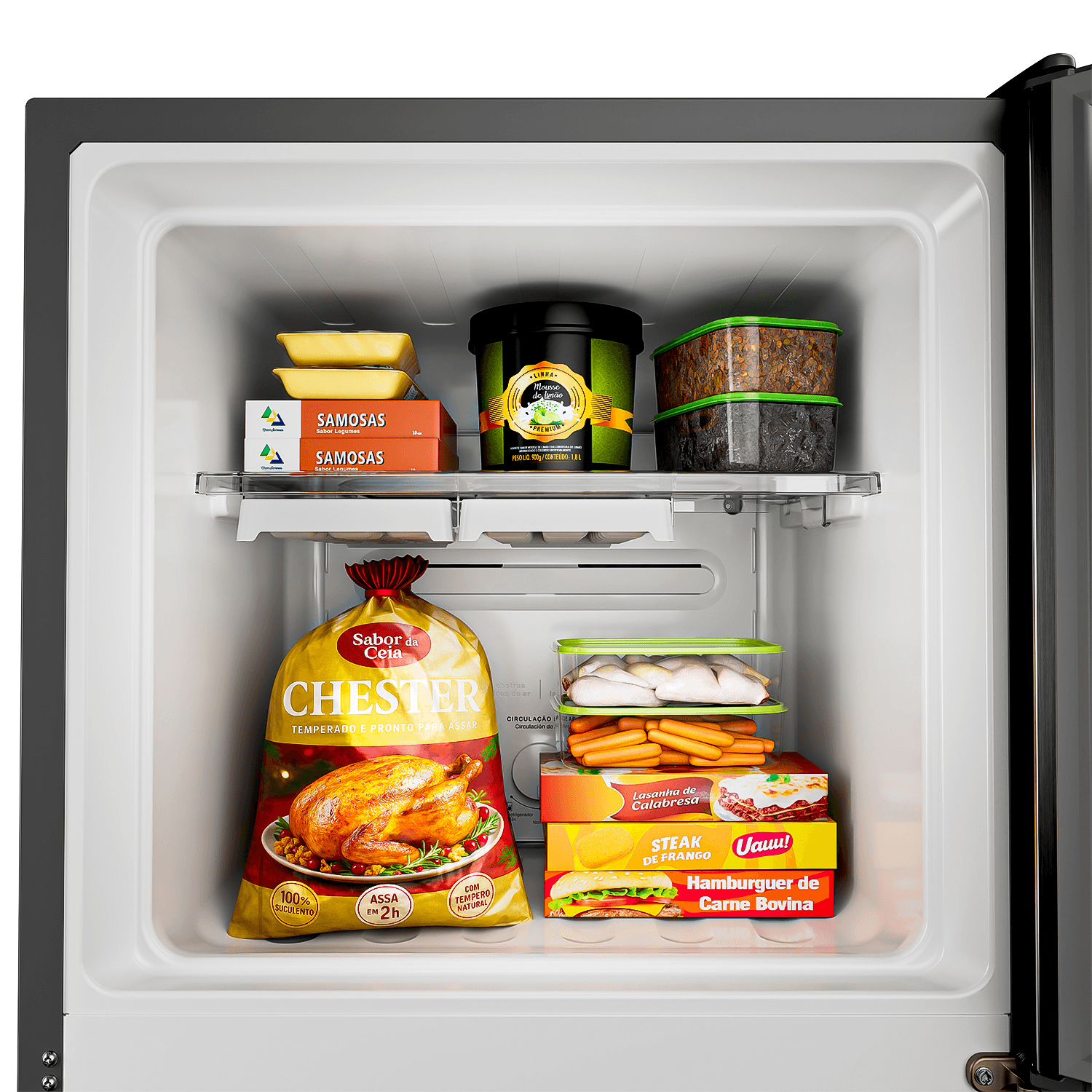 Um freezer do tamanho que você precisa: chega de malabarismo para organizar seus congelados.