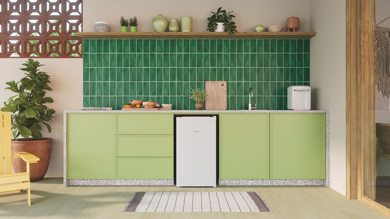 Se encaixa perfeitamente no seu dia a dia e em qualquer ambiente. Espaçoso por dentro e ainda cabe onde você quiser: da sala ao quarto.