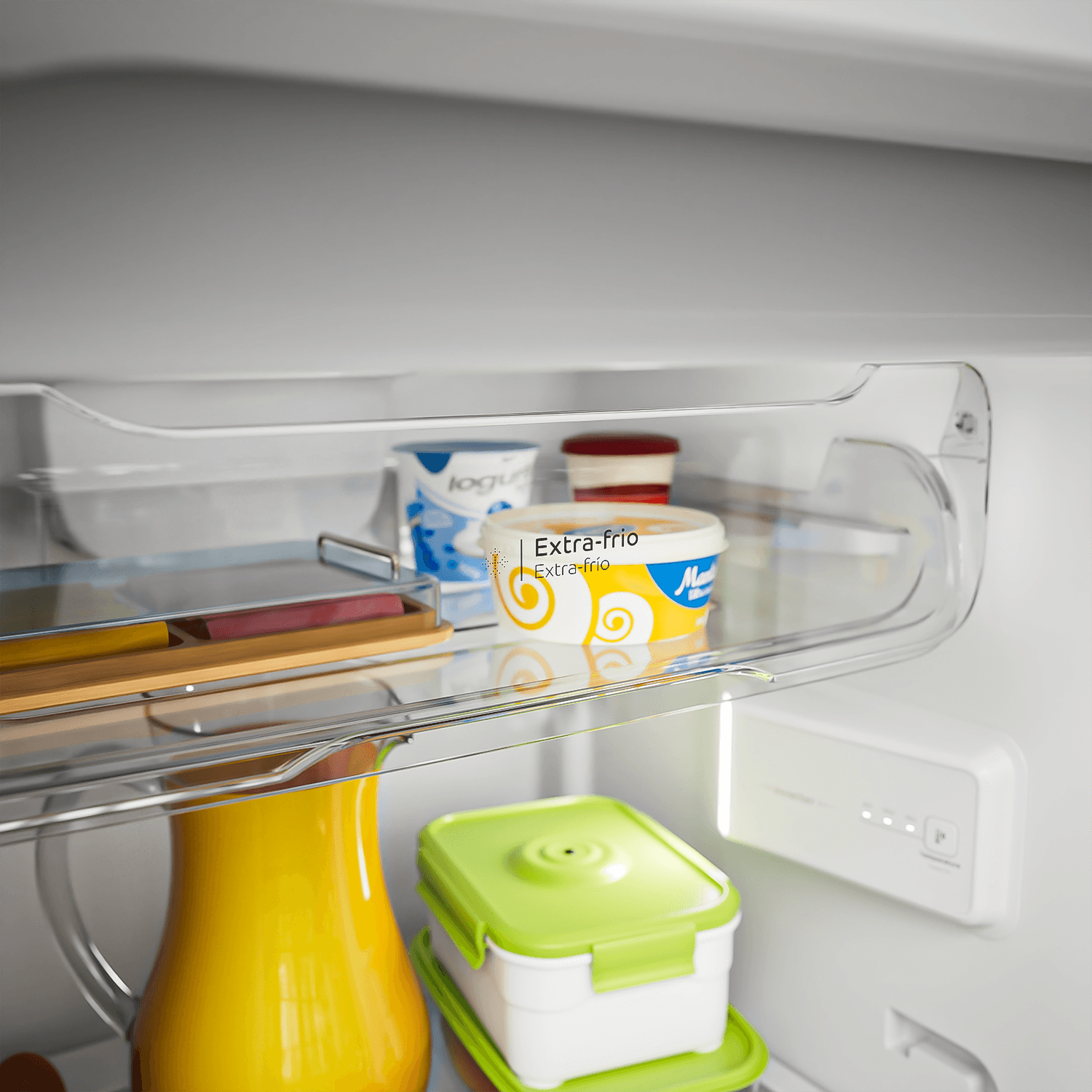 Espaço reservado para guardar alimentos frescos que precisam de maior refrigeração e cuidado, como frios e laticínios.