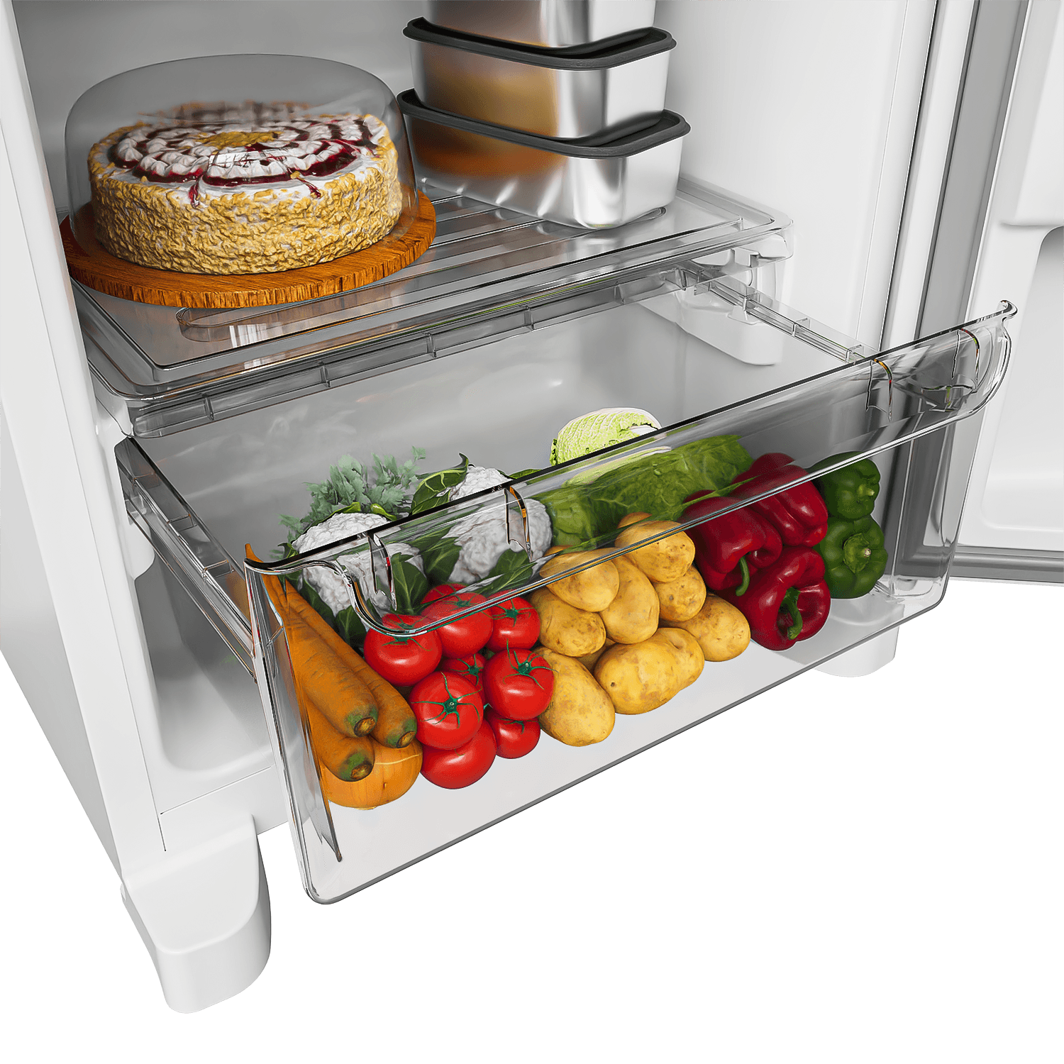 Deixe os seus alimentos frescos e delicados bem-organizados e fáceis de encontrar.