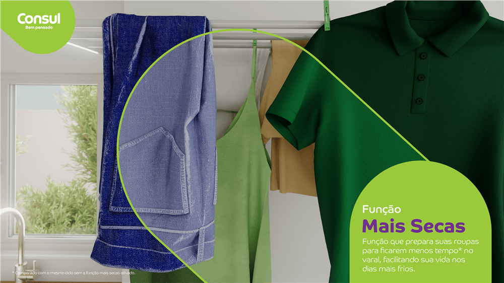 Função que prepara suas roupas para ficarem menos tempo[3] no varal, facilitando sua vida nos dias mais frios.