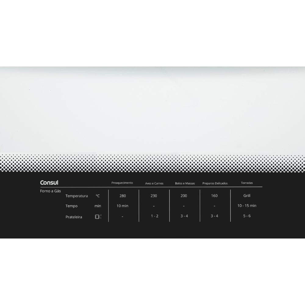 Mais praticidade na hora de programar seu forno. O Menu Controle Fácil te ajuda a ajustar a temperatura, função e nível de prateleira ideais para cada tipo de preparo.