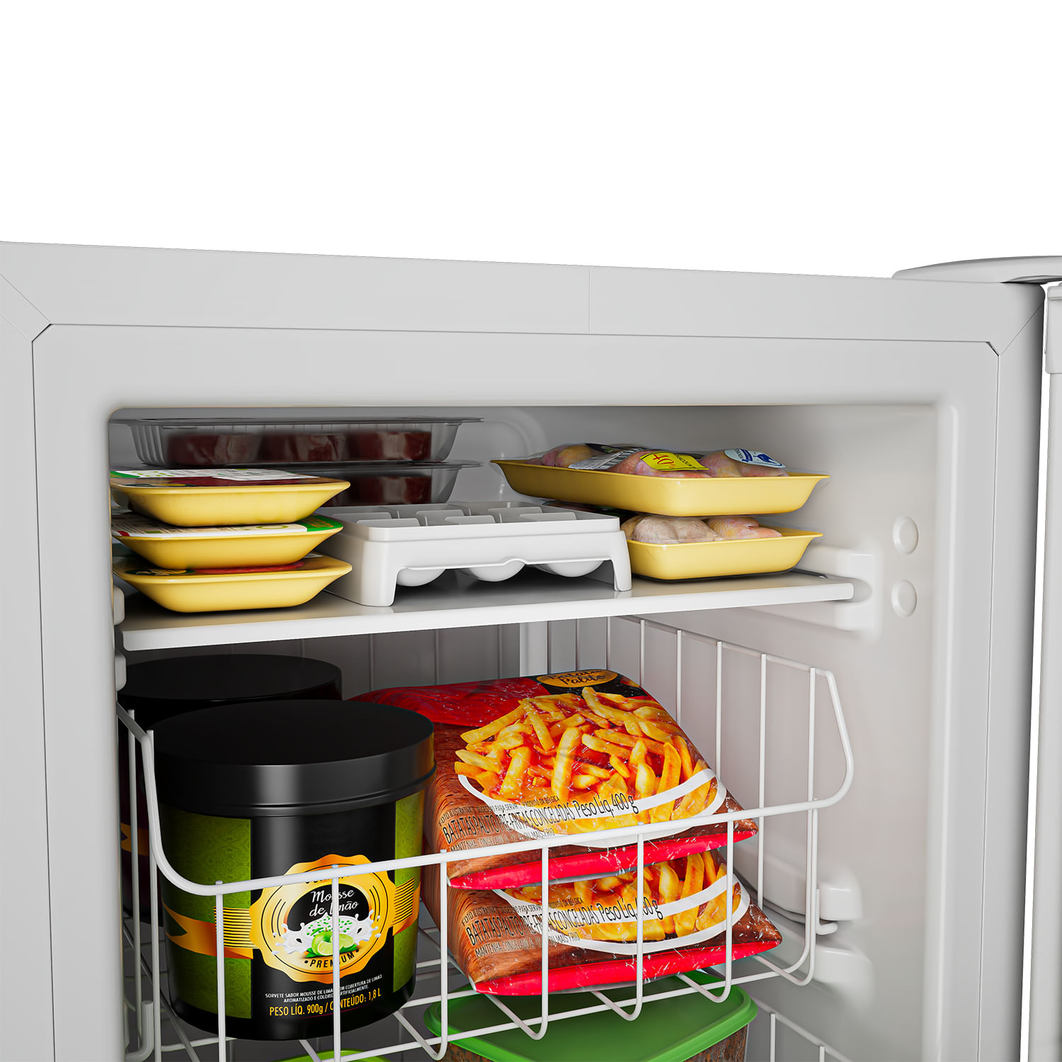 Ideal para embalagens de congelados e pratos prontos.