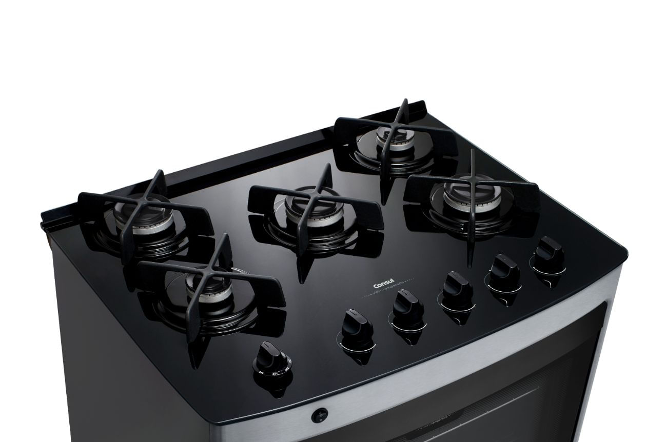 Seu design se assemelha aos práticos e modernos cooktops, permitindo que a limpeza seja feita com  menos esforço e tempo.