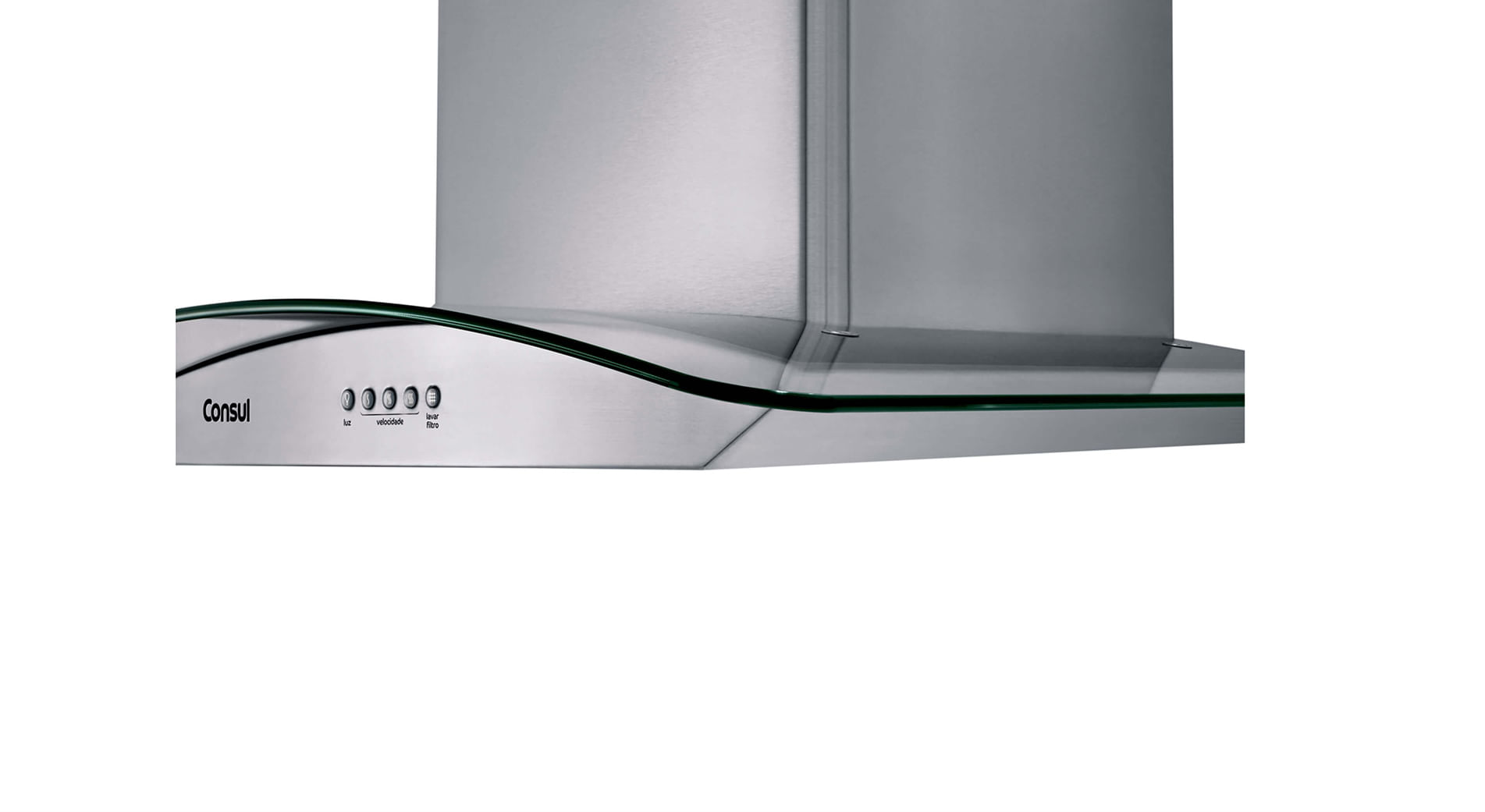 Mais beleza e modernidade para a sua cozinha com design em vidro curvo e inox.