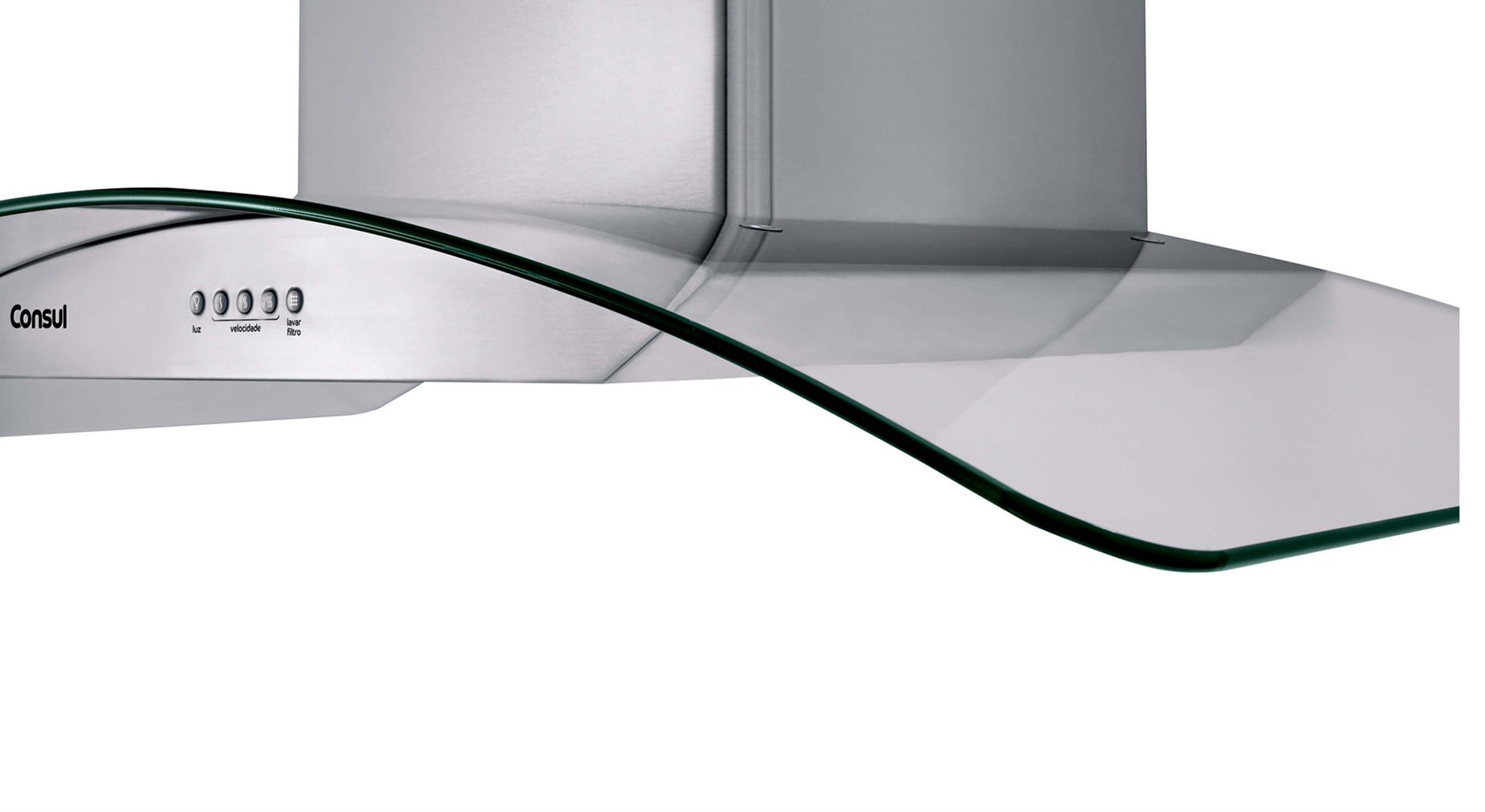Mais beleza e modernidade para a sua cozinha com design em vidro curvo e inox.