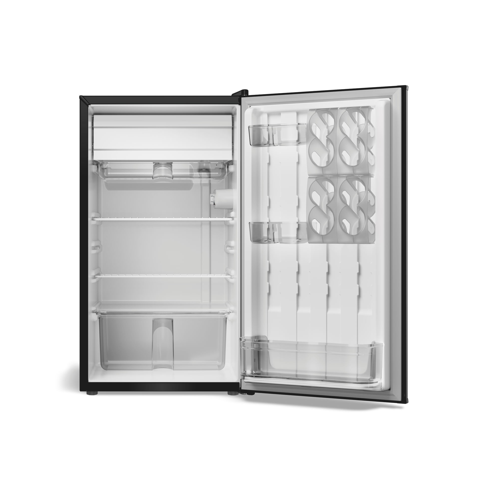 Quando o assunto é gelar, o congelador do Frigobar Consul Retrô faz bonito demais. Seu espaço é ideal para armazenar alimentos de diversos tipos, tamanhos e formatos e sua temperatura chega a -6ºC, o que permite produzir gelo para o seu dia a dia ou pequenas reuniões.