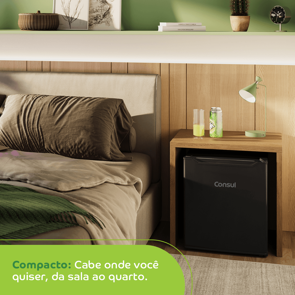 Espaçoso por dentro e ainda cabe onde você quiser: da sala ao quarto.
