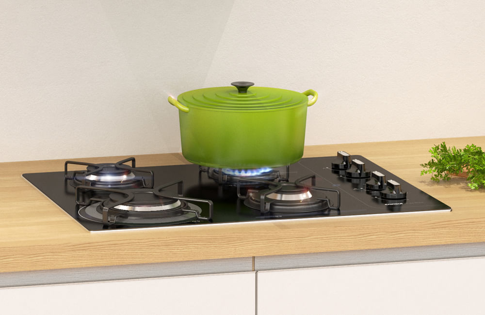 Os botões do Cooktop são removíveis, facilitando seu trabalho na hora de limpar.