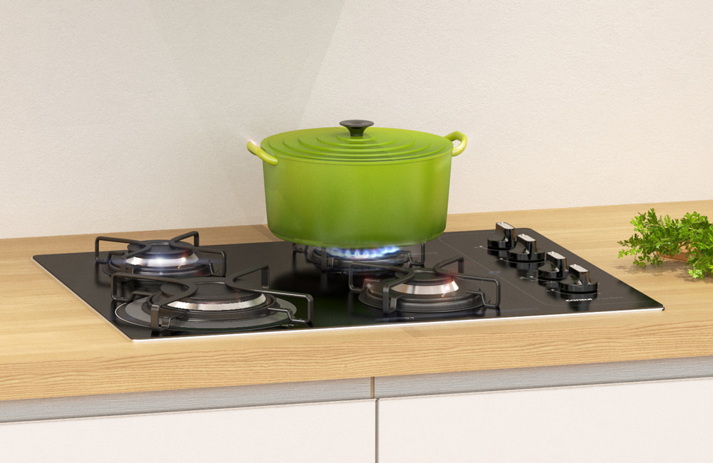 Os botões do Cooktop são removíveis, facilitando seu trabalho na hora de limpar.