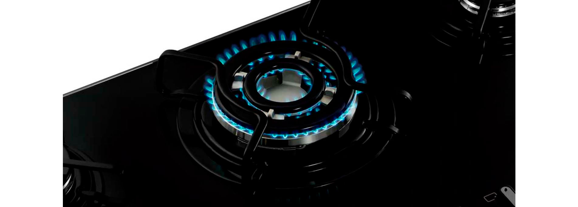Basta girar o botão que a chama do queimador acende. Mais facilidade e segurança na sua cozinha.