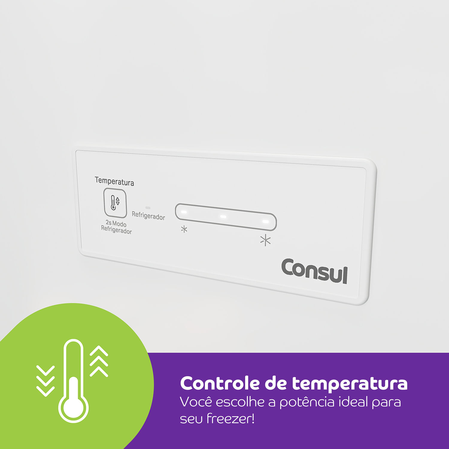 Chega de abre e fecha: escolha a temperatura ideal sem precisar abrir a porta, economizando energia.