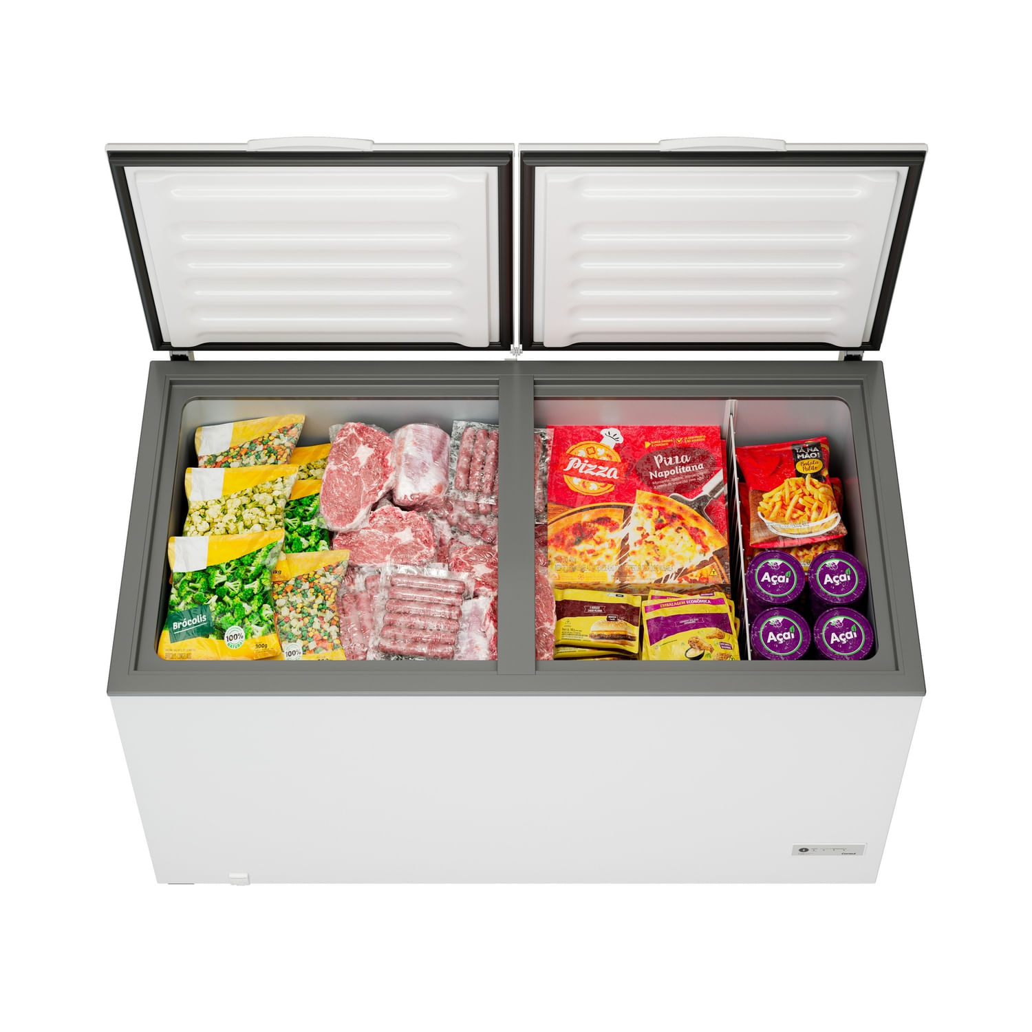 Ideal para o congelamento de alimentos entre -18 °C e -25 °C.