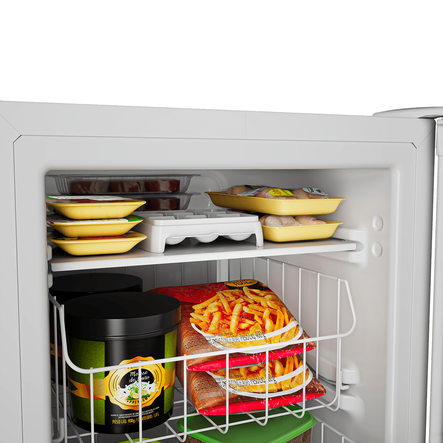 Diversas possibilidades de organização: este compartimento é ideal para alimentos delicados e pequenas embalagens. Seus itens sempre fáceis de encontrar!