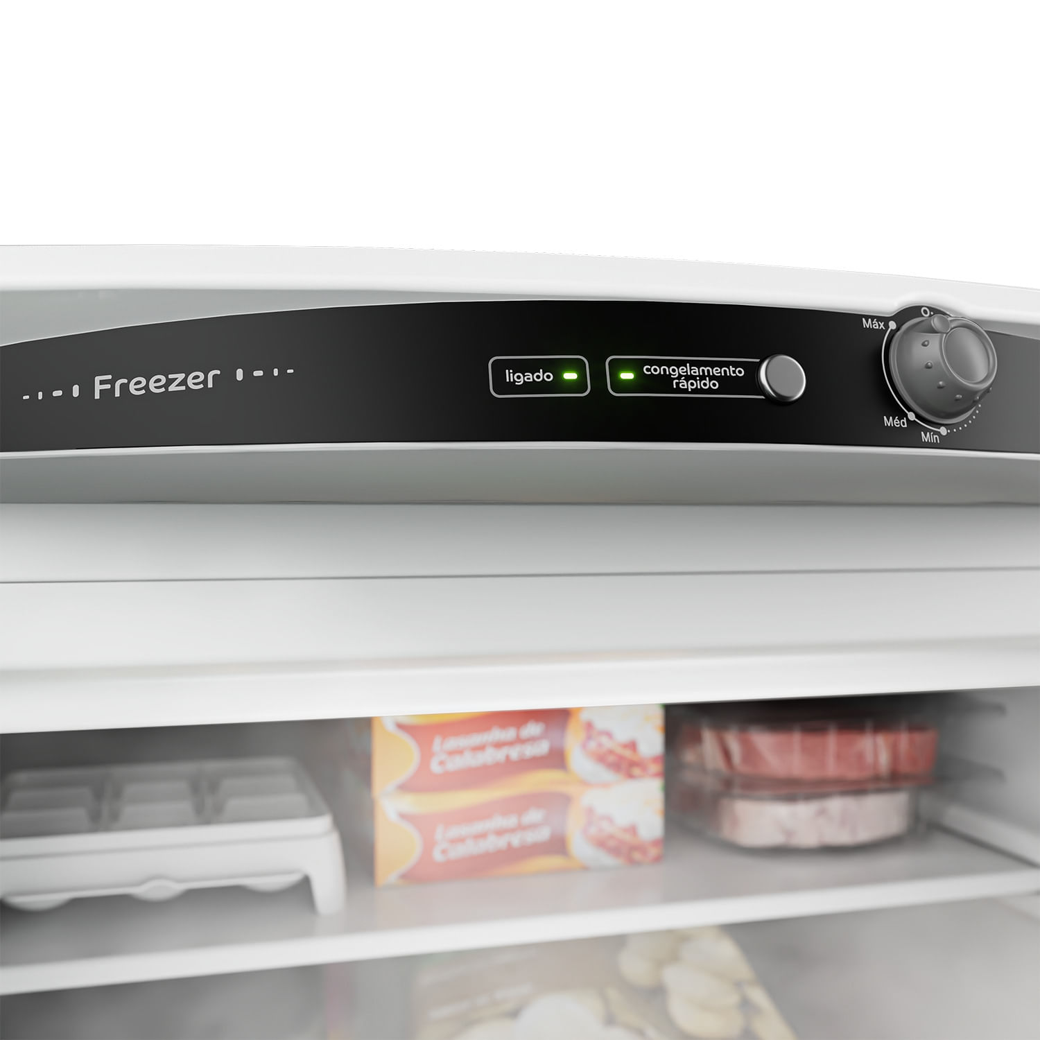 Compartimento do freezer com menor temperatura.