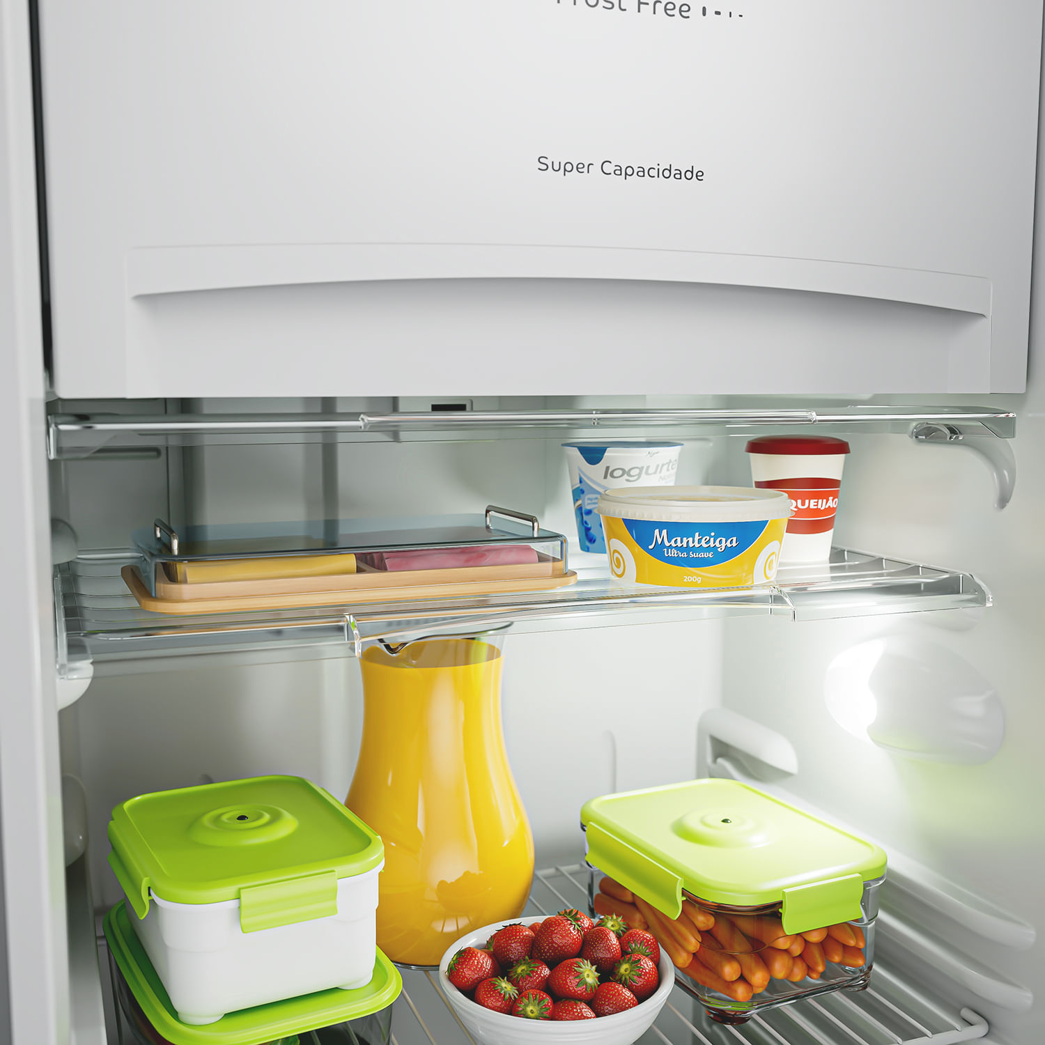Espaço reservado para guardar alimentos frescos que precisam de maior refrigeração e cuidado, como frios e laticínios.