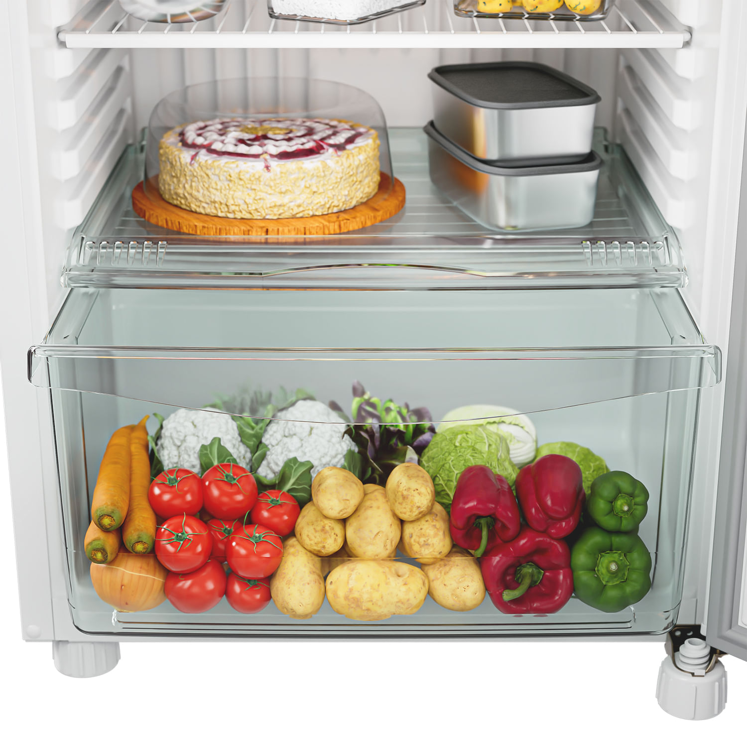 Deixe os seus alimentos frescos e delicados bem-organizados e fáceis de encontrar.