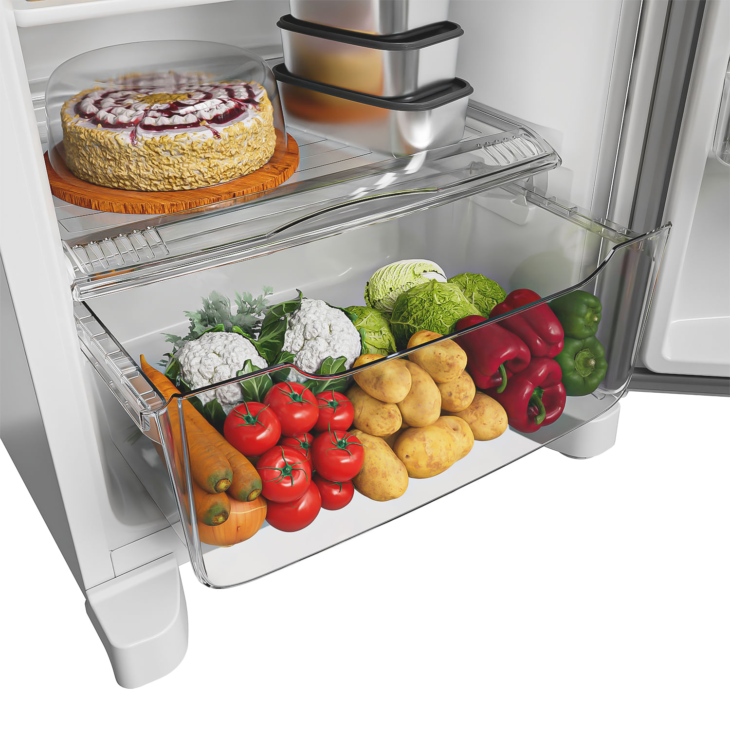 Deixe os seus alimentos frescos e delicados bem organizados e fáceis de encontrar.