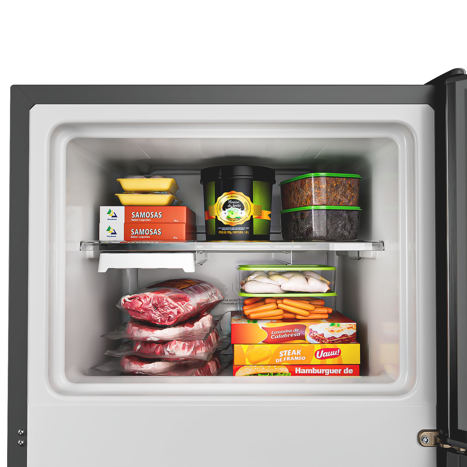 Um freezer do tamanho que você precisa: chega de malabarismo para organizar seus congelados.