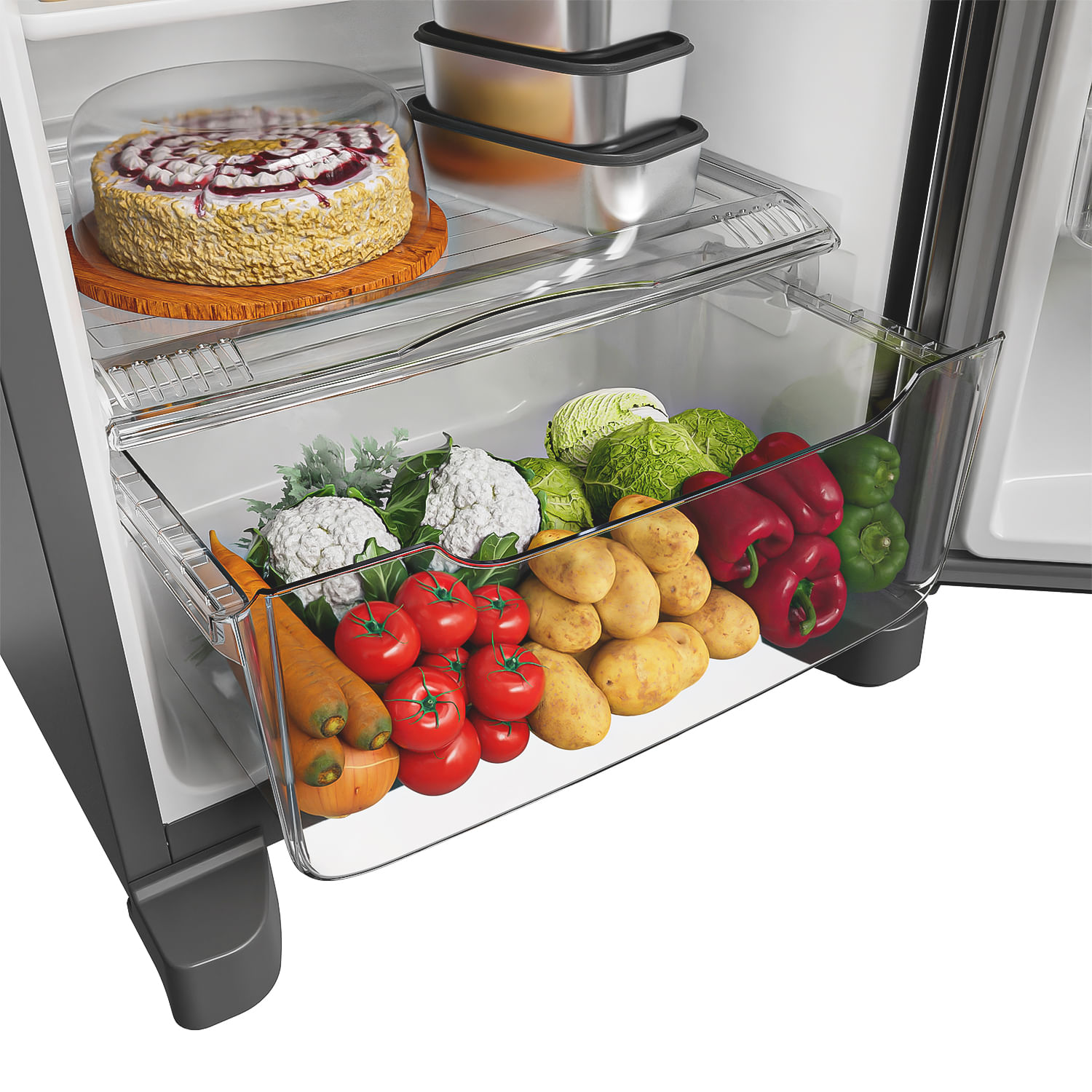 Deixe os seus alimentos frescos e delicados bem-organizados e fáceis de encontrar.