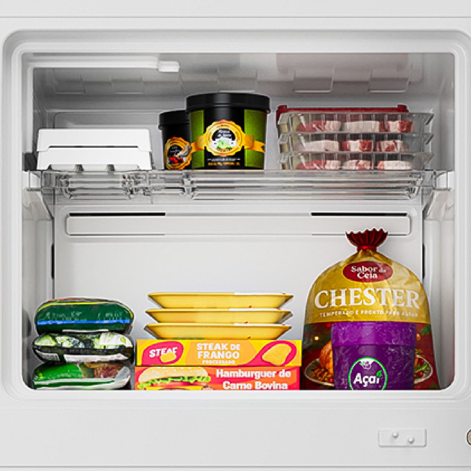 Um freezer do tamanho que você precisa: chega de malabarismo para organizar seus congelados.