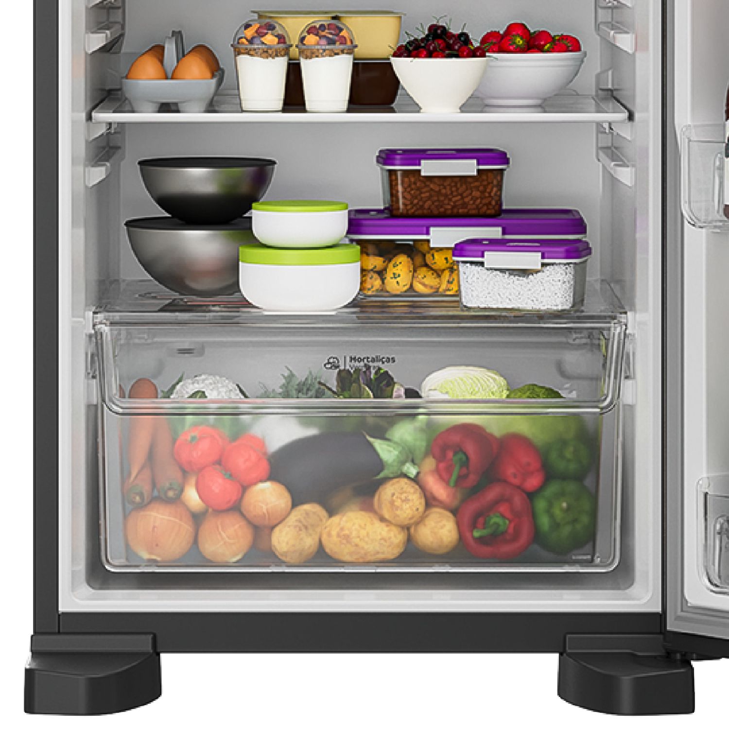 Deixe os seus alimentos frescos e delicados bem-organizados e fáceis de encontrar.