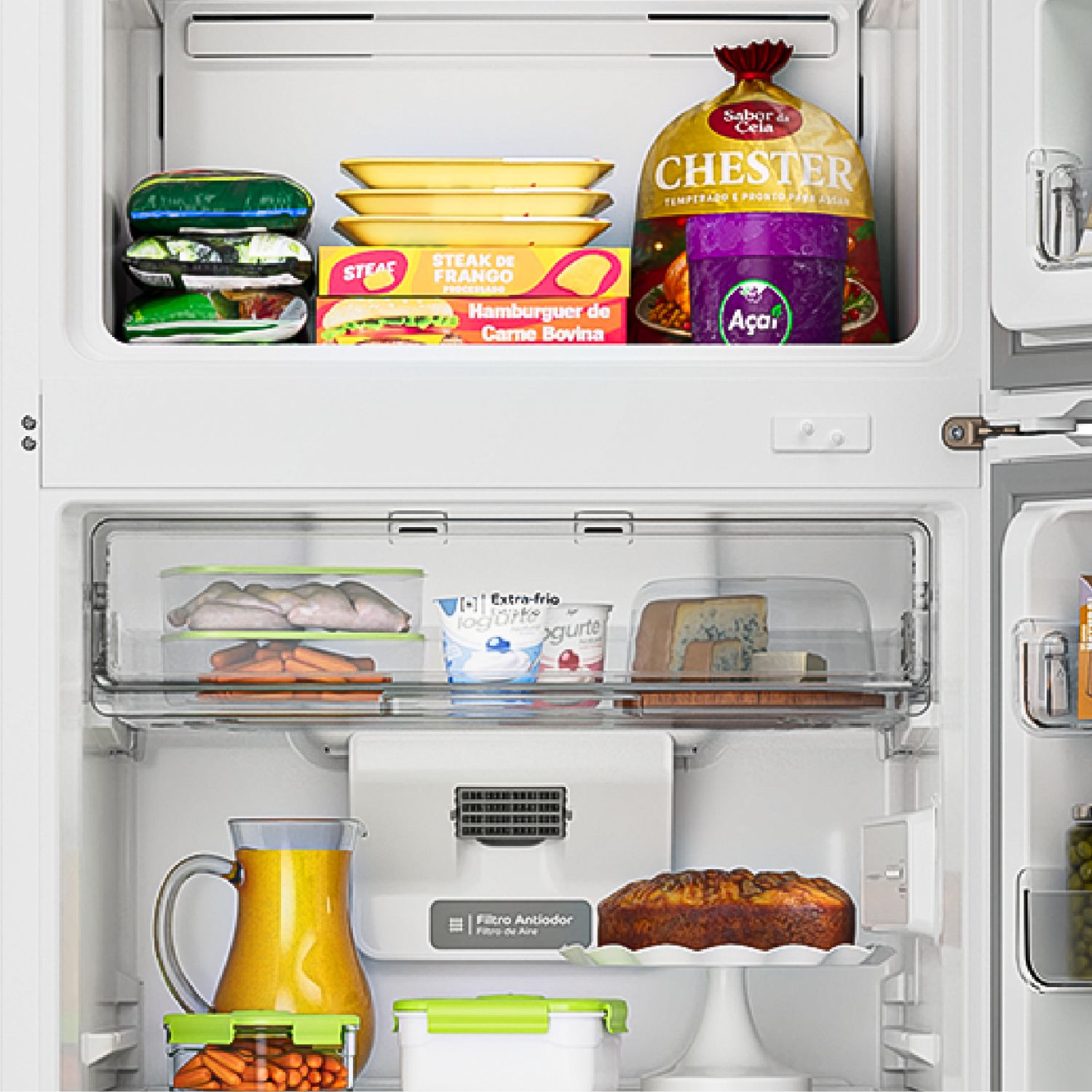 Espaço reservado para guardar alimentos frescos que precisam de maior refrigeração e cuidado, como frios e laticínios.