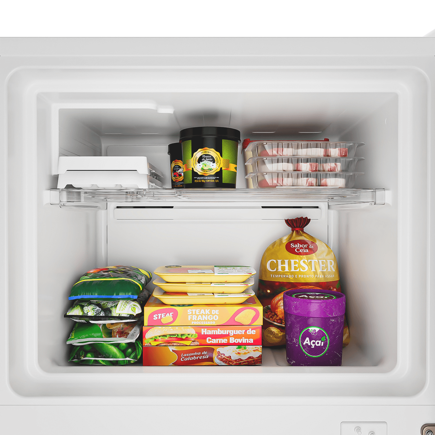 Um freezer do tamanho que você precisa: chega de malabarismo para organizar seus congelados.