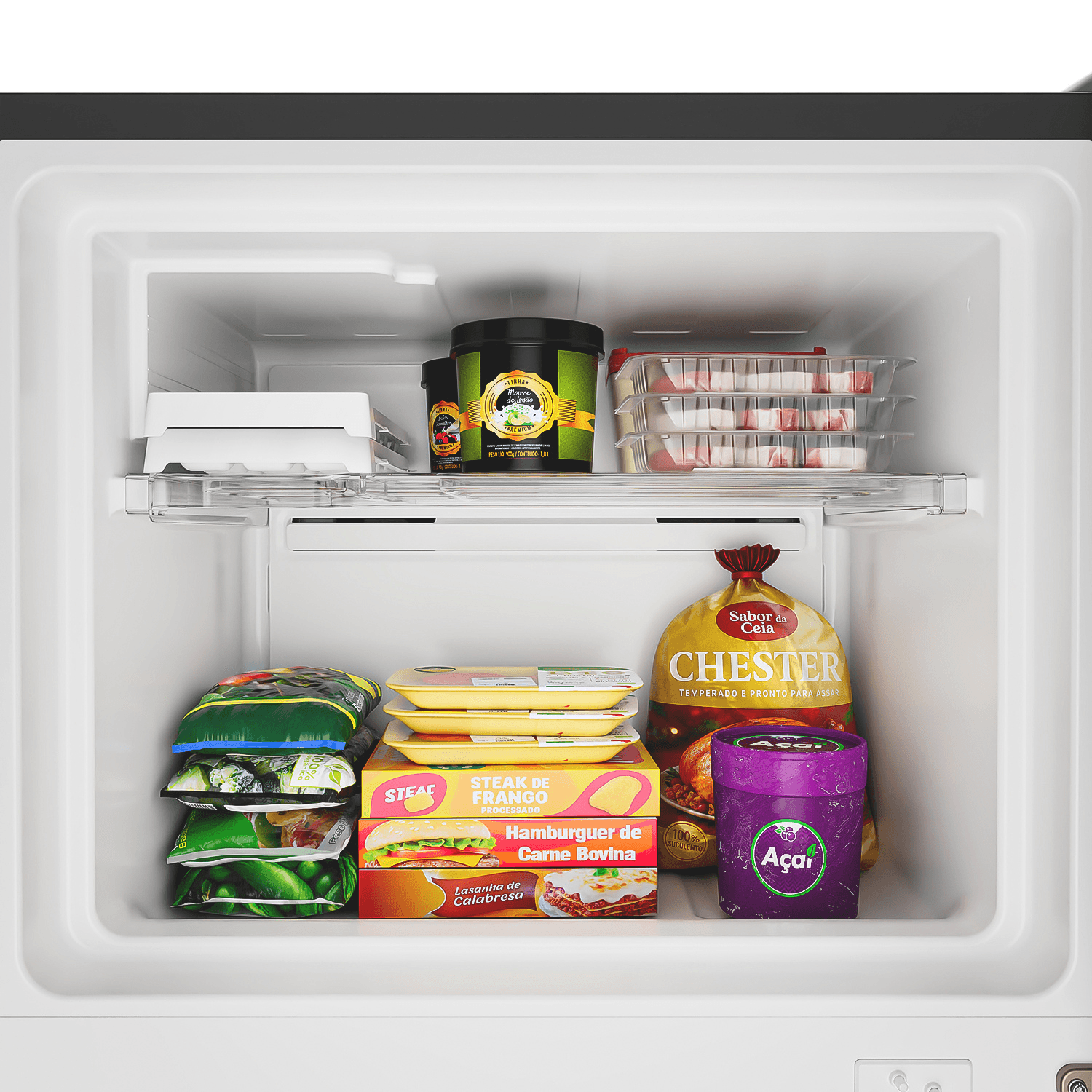 Um freezer do tamanho que você precisa: chega de malabarismo para organizar seus congelados.