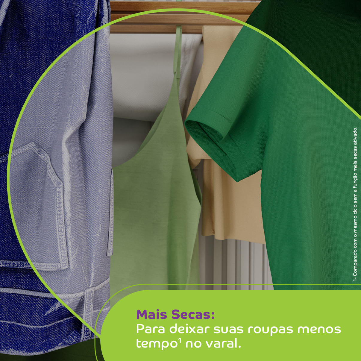Função que prepara suas roupas para ficarem menos tempo[3] no varal, facilitando sua vida nos dias mais frios.