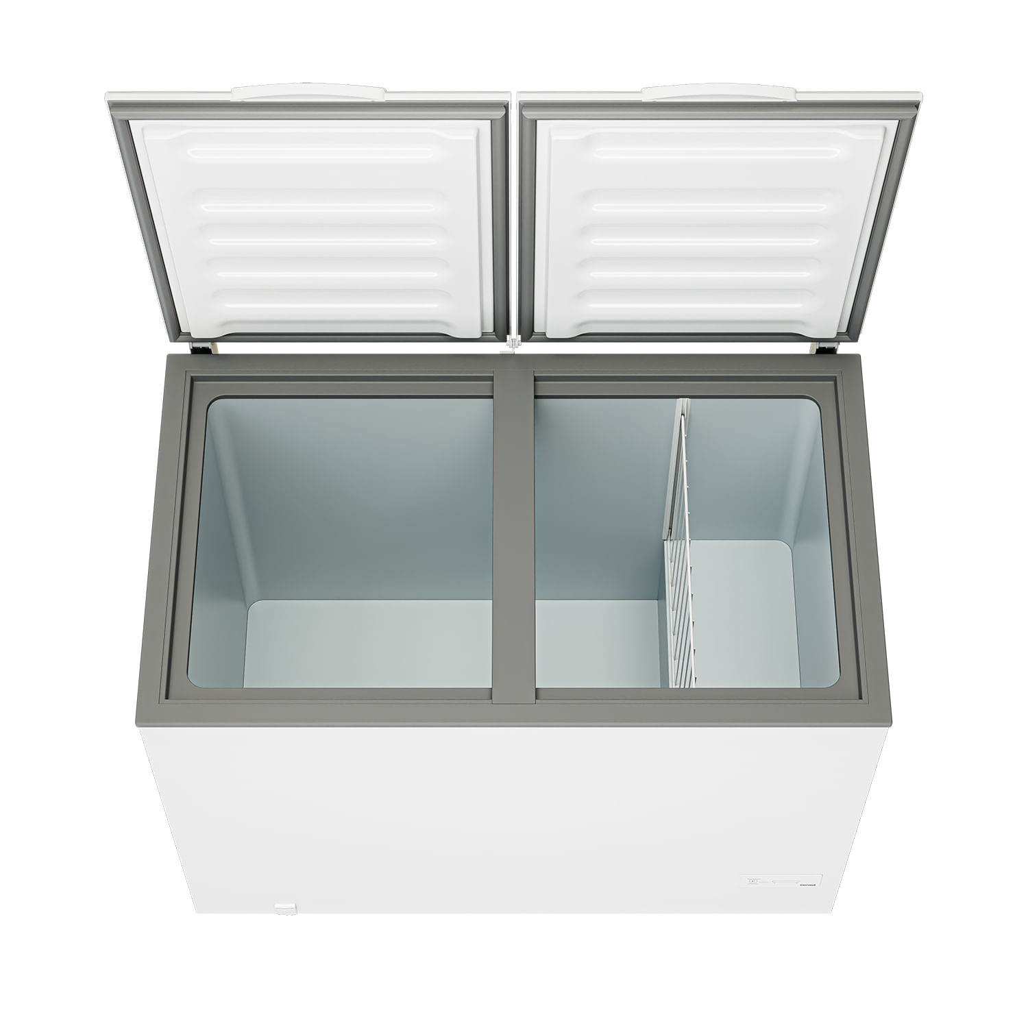O interior feito de material resistente à corrosão, para o seu freezer durar muito mais.