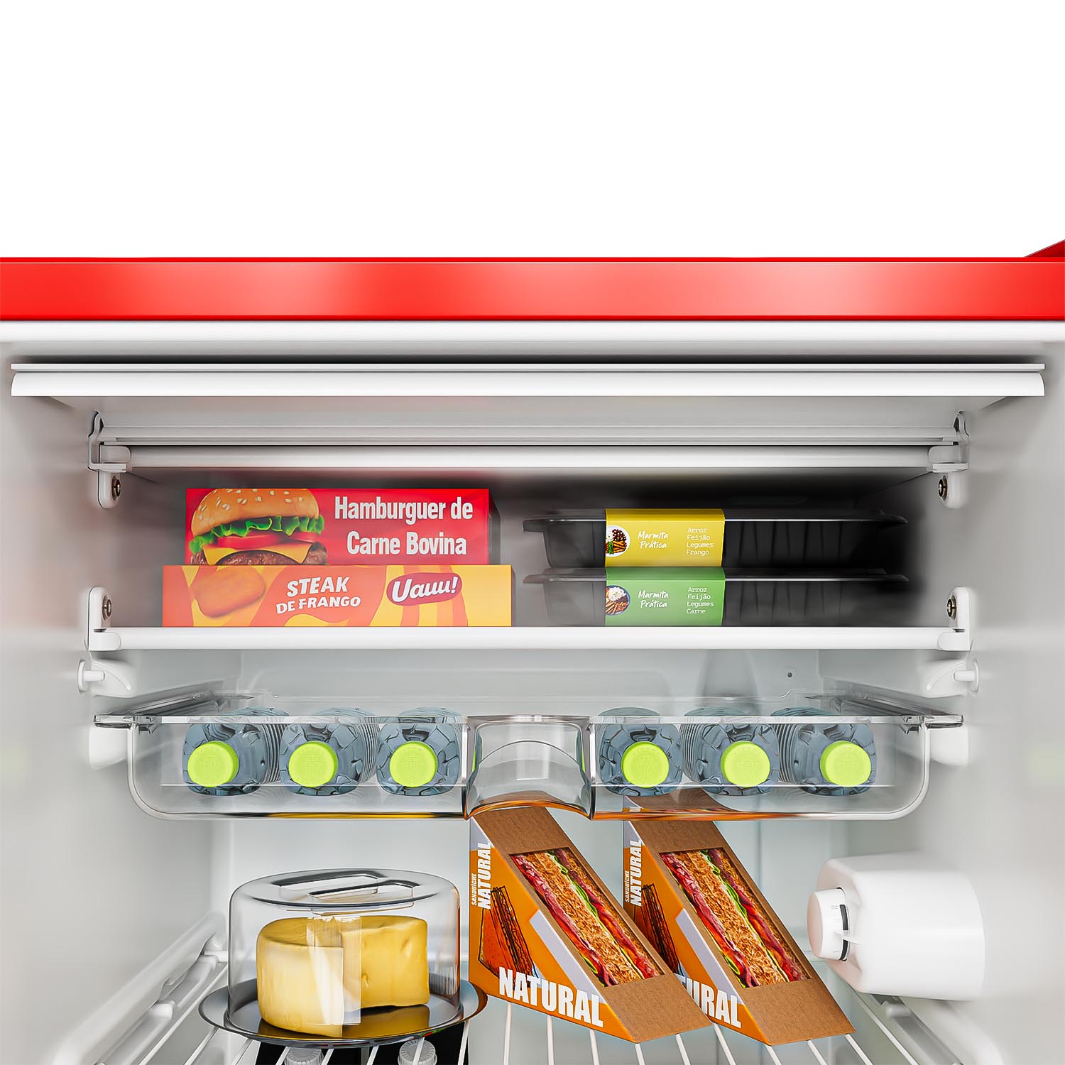 Quando o assunto é gelar, o congelador do Frigobar Consul Retrô faz bonito demais. Seu espaço é ideal para armazenar alimentos que precisam de temperaturas mais baixas. Chegando a -6ºC, permite produzir gelo para o seu dia a dia ou para pequenas reuniões entre amigos.