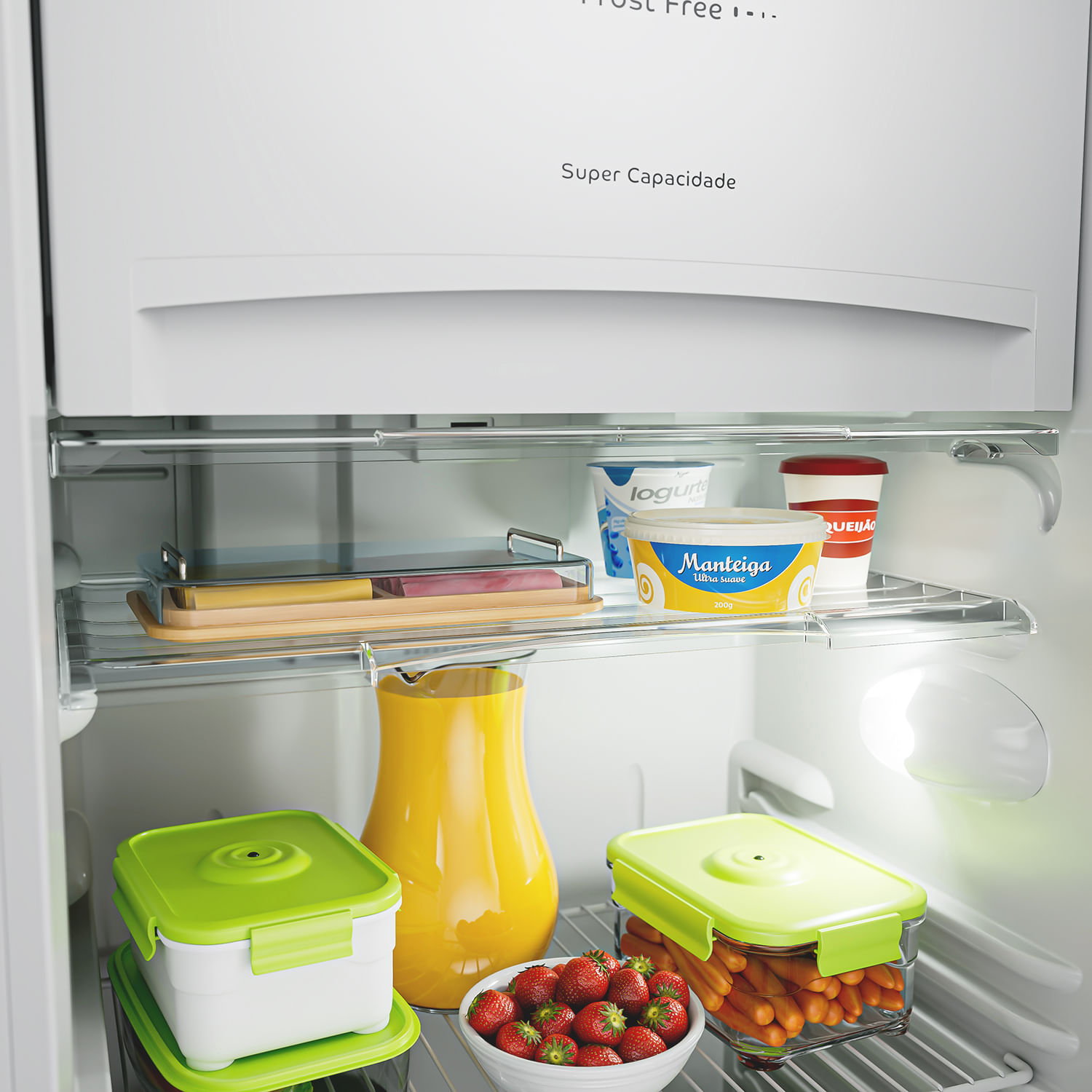 Espaço reservado para guardar alimentos frescos que precisam de maior refrigeração e cuidado, como frios e laticínios.