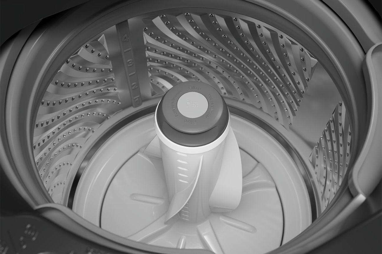 Lavadora com Cesto Inox: moderna por fora e por dentro.
