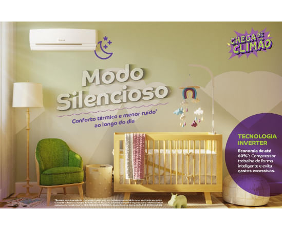 Com 3 funções pré-progamadas, regula a temperatura ao longo da noite e reduz o consumo de energia.