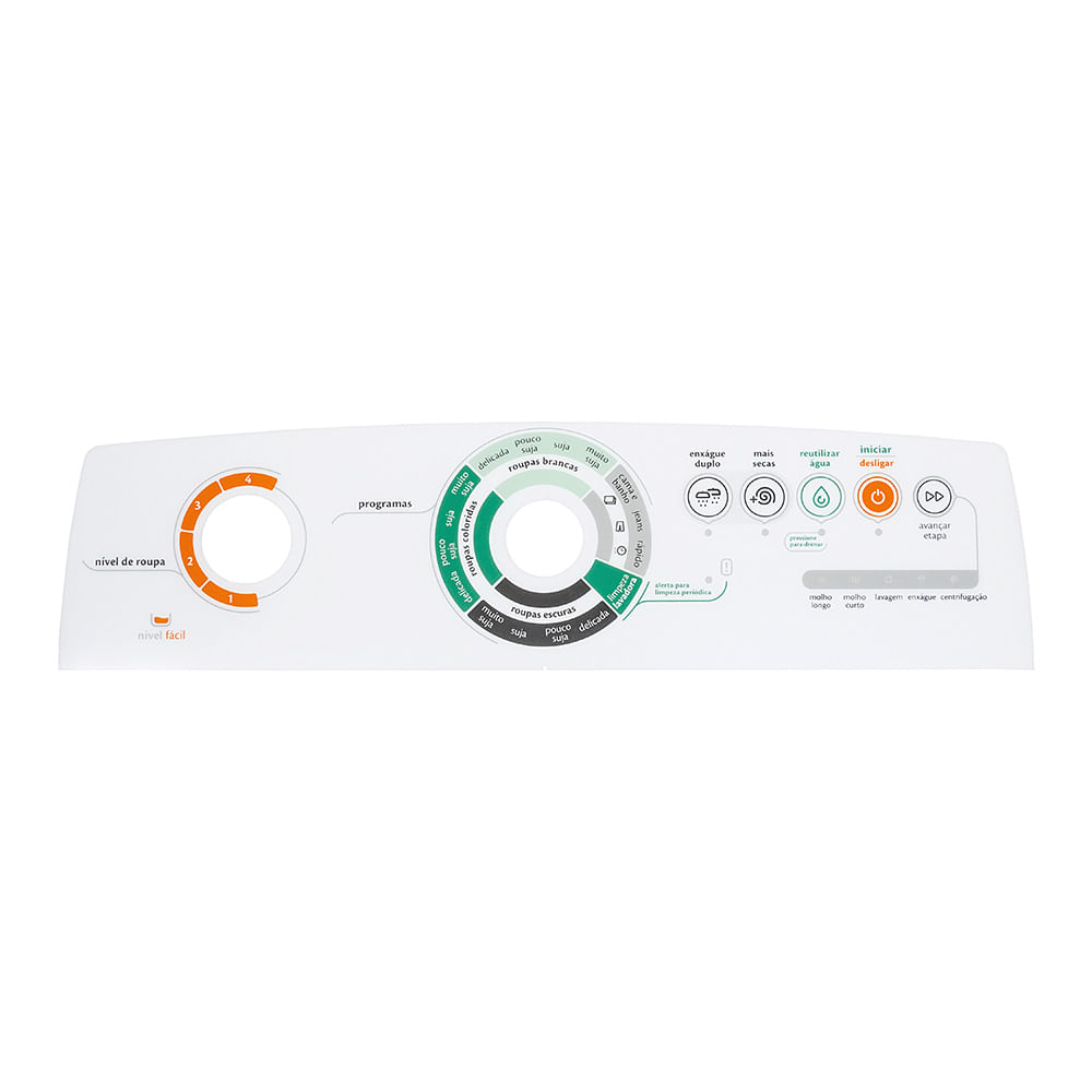 Painel De Controle Decorativo Para Máquina De Lavar Consul - W10637768 W10720493