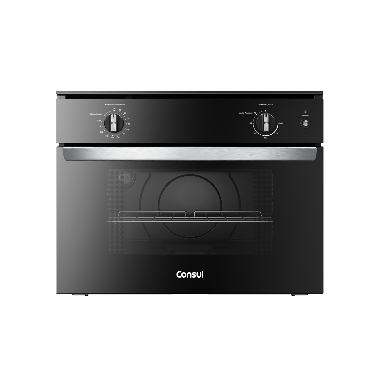Forno De Embutir Elétrico 47 Litros Consul Preto Com Timer E Função Gratinar - Cob47be 220V