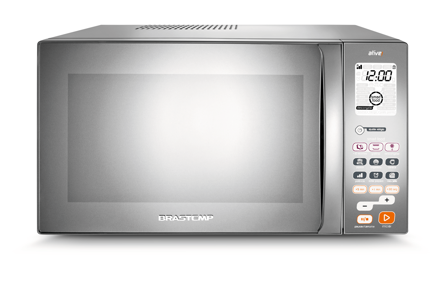Micro-Ondas Brastemp 38 Litros Cor Inox Espelhado Com Grill - Bmj38ar 110V