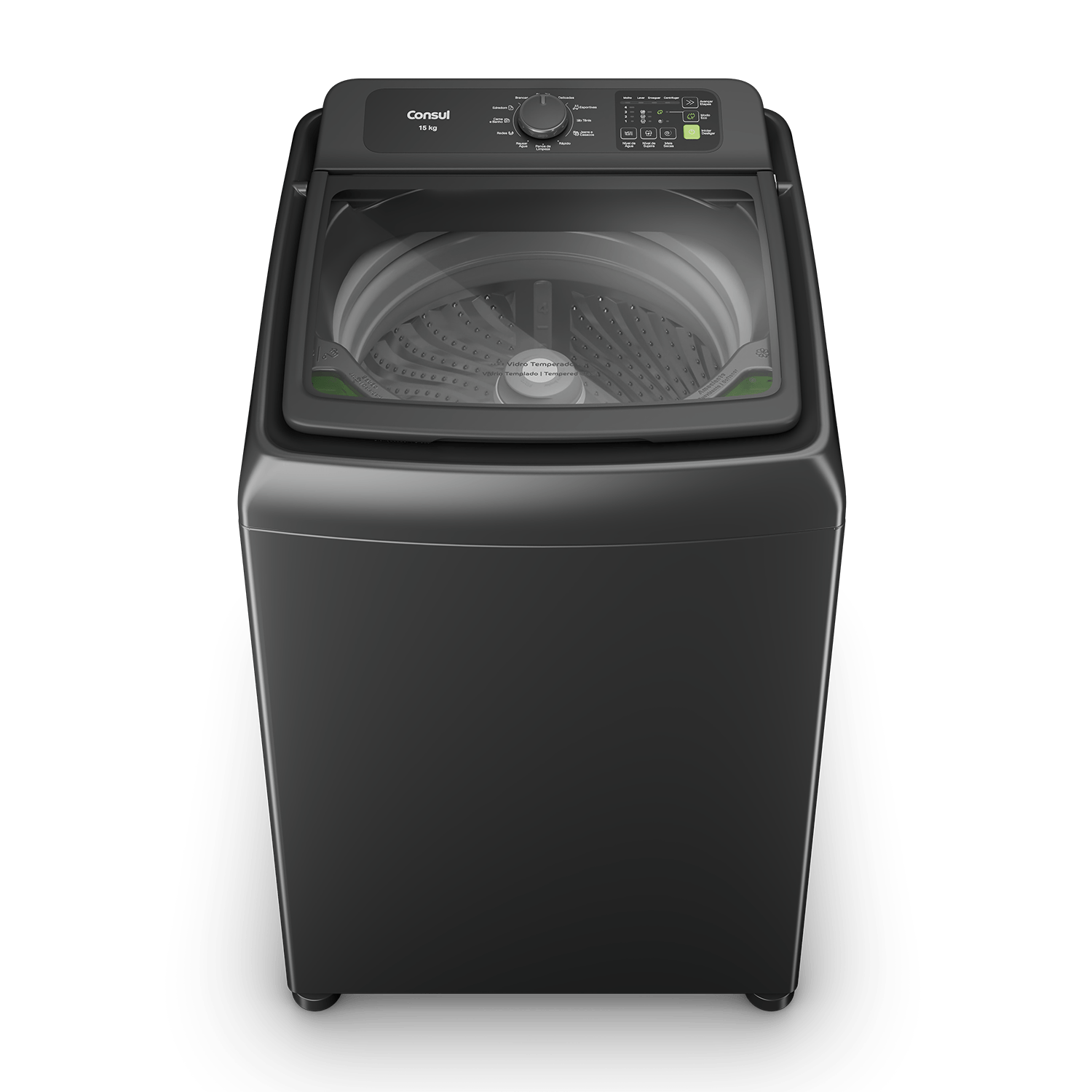 Máquina De Lavar Consul 15Kg Cinza Chumbo Com Modo Eco - Cwn15a9 220V