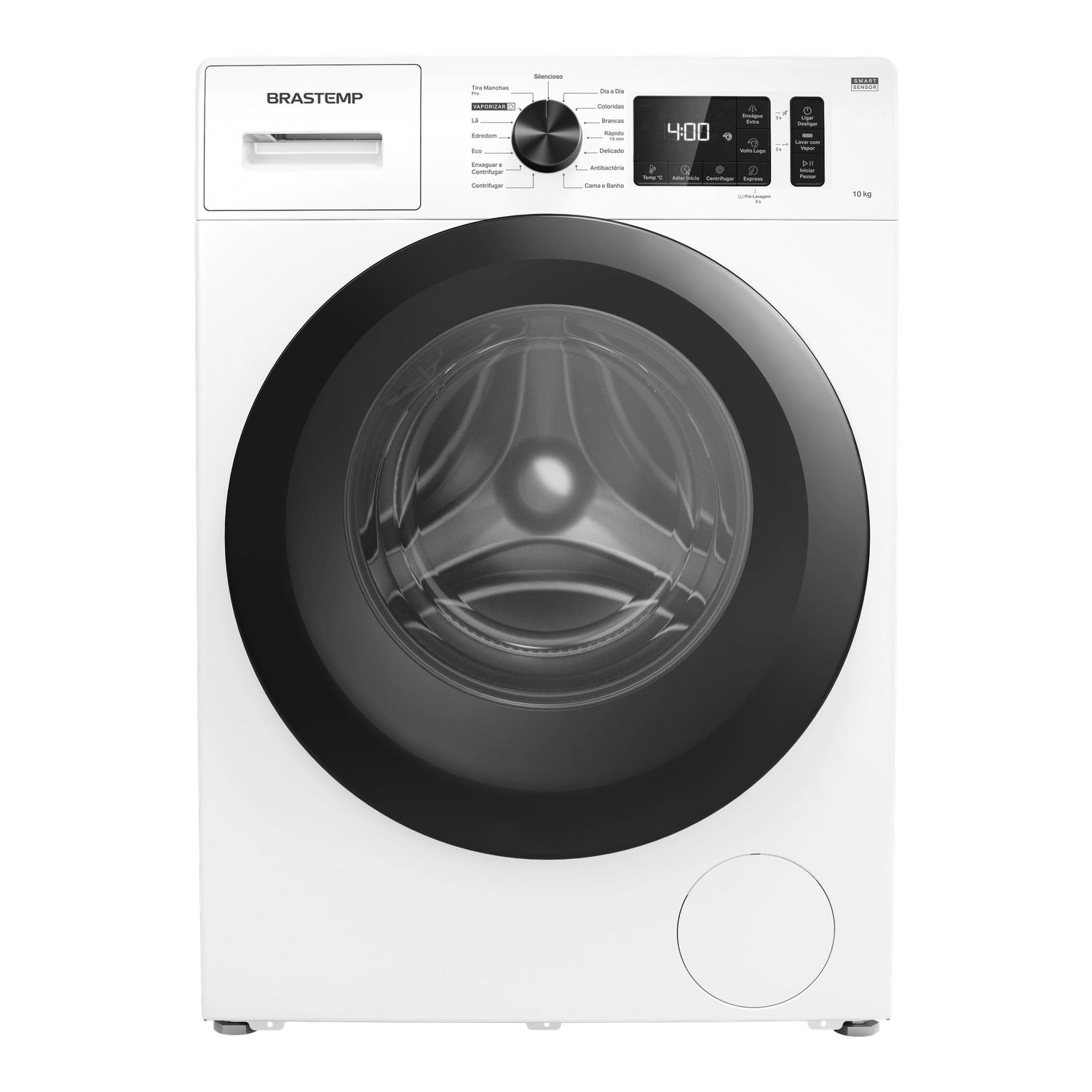 Lavadora Brastemp 10Kg Branca Com Smart Sensor, Tira Manchas Pro E Motor Inverter - Bnf10ab 110V