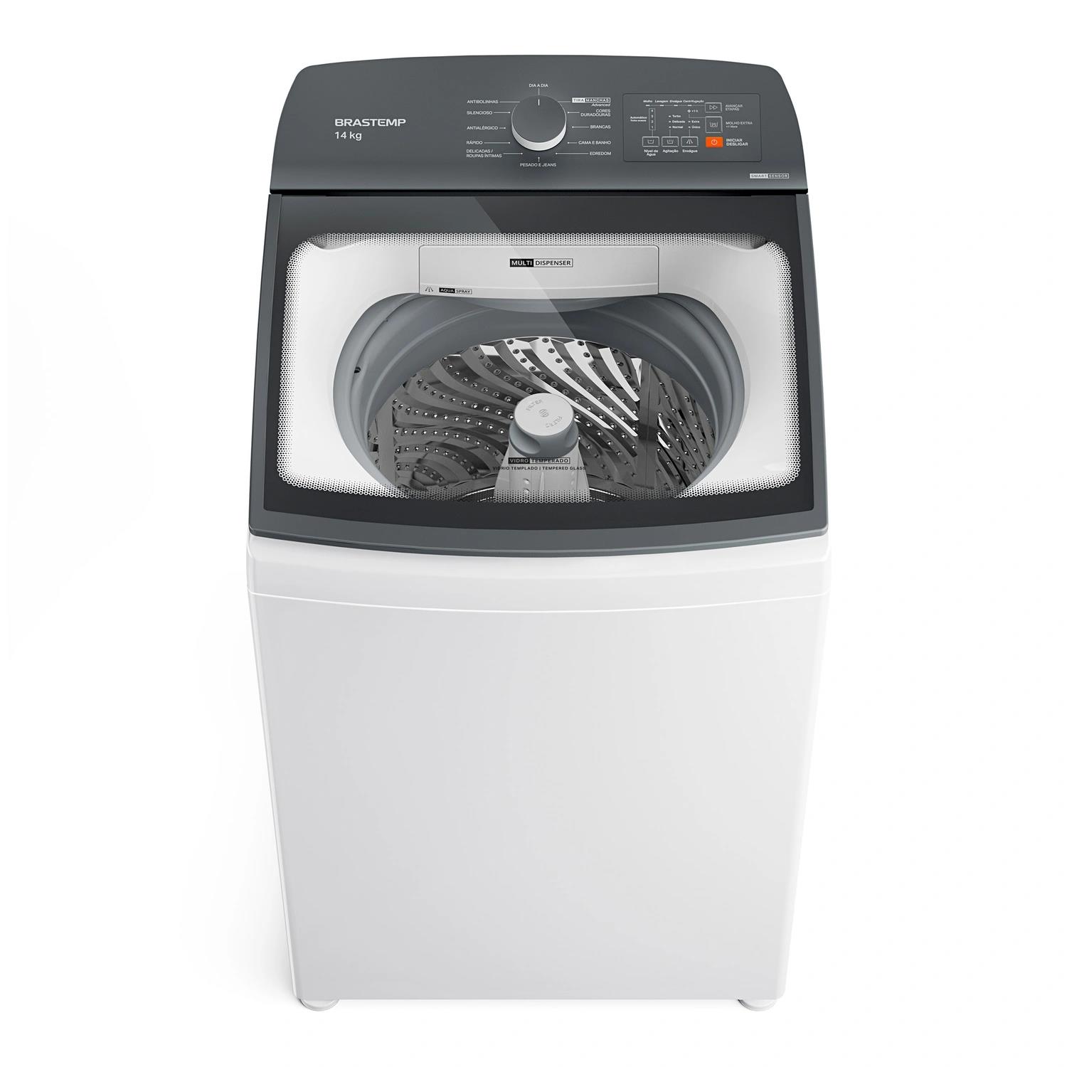 Máquina De Lavar Brastemp 14Kg Branca Com Ciclo Tira Manchas Advanced E Smart Sensor - Bwk14bb 110V
