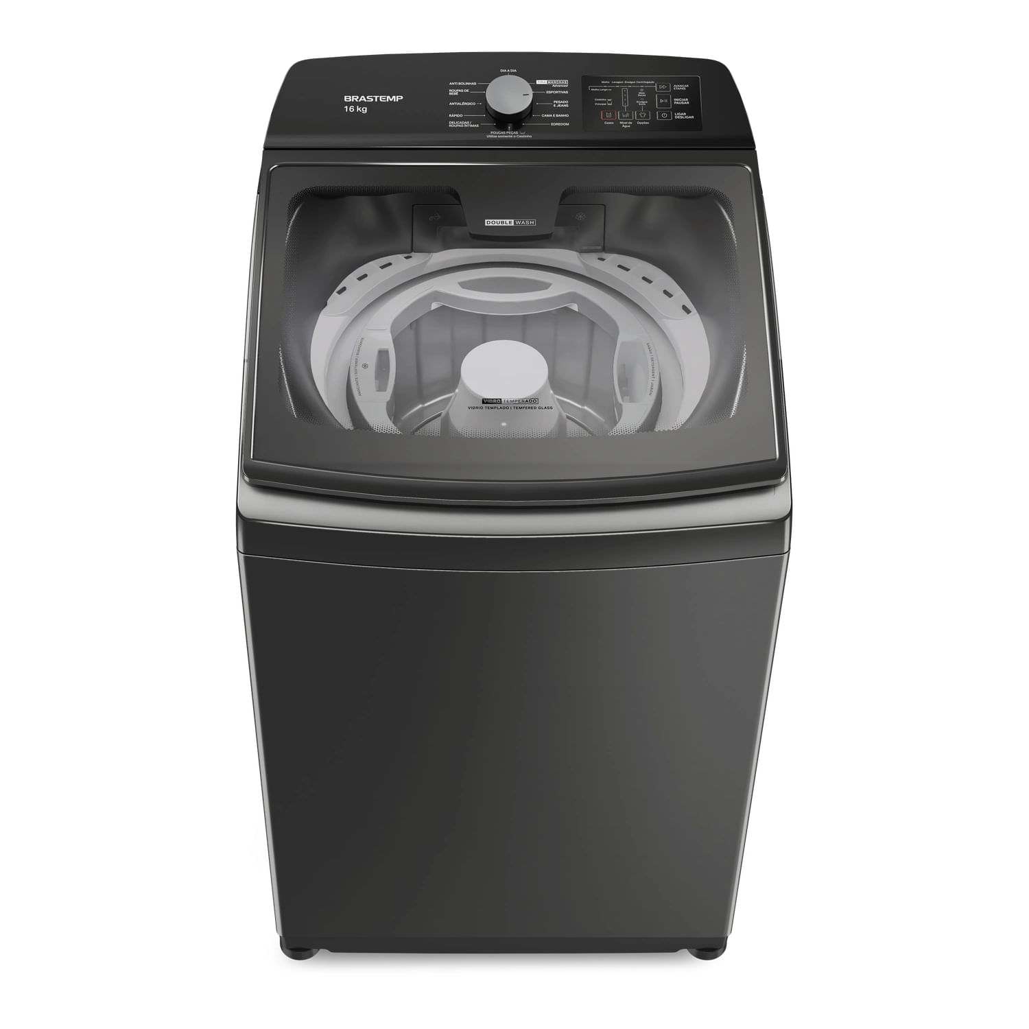 Máquina de Lavar Brastemp 16Kg Titânio com Tecnologia Double Wash e Ciclo Tira Manchas Advanced - Bwd16a9 110v — R$ 3.441,48 em Brastemp