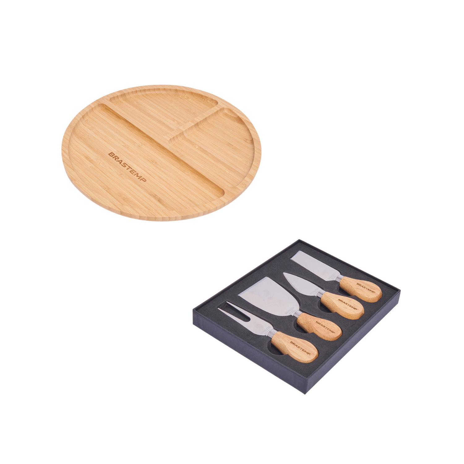 Kit Petisqueira De Bambu G E Conj Para Queijos 4 Peças Brastemp - Cj_326026623_326026636 Cj_326026623_326026636