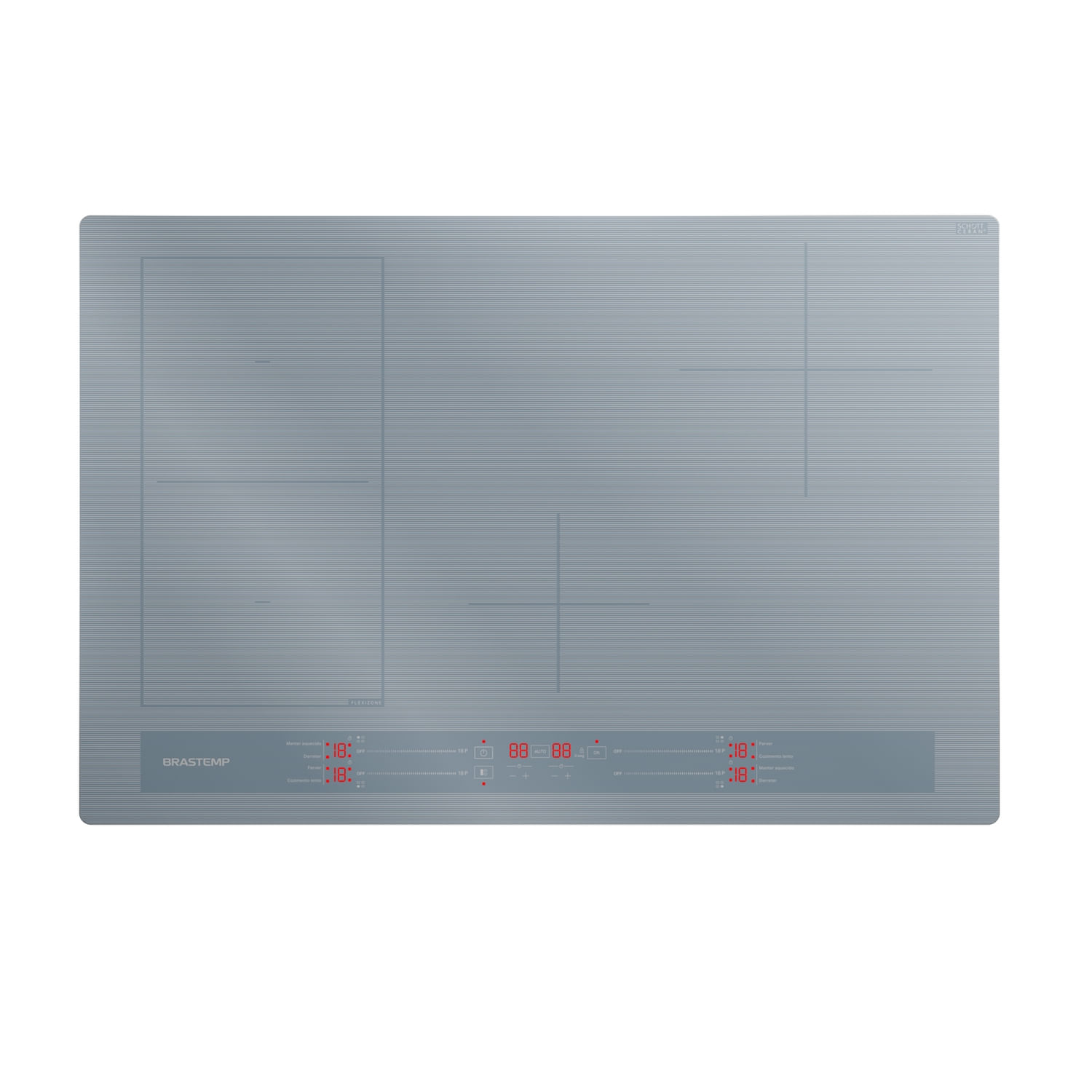 Cooktop 4 Bocas de Indução Brastemp com Flexizone Branco - Bdj77ab 220v