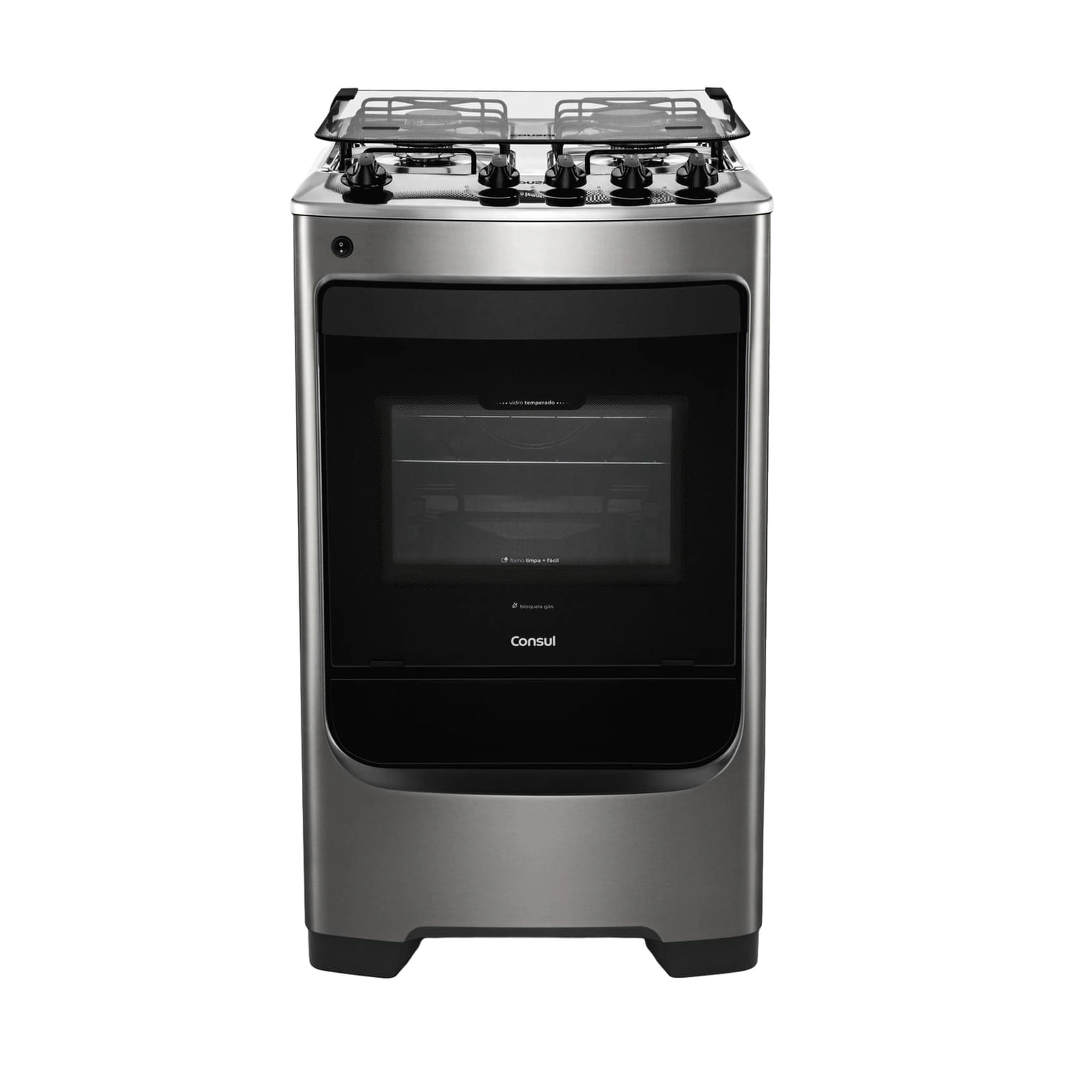 Fogão Consul 4 Bocas Inox Com Acendimento Automático - Cfo4nar Bivolt