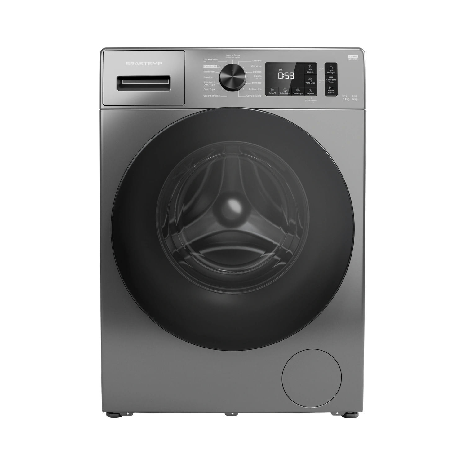 Lava E Seca Brastemp 11Kg/6Kg Titanium Com Smart Sensor By Ai - Bno11as 110V